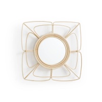 Зеркало Квадратное из ротанга 52x52 см Tadako единый размер бежевый LA REDOUTE INTERIEURS  фото, kupilegko.ru